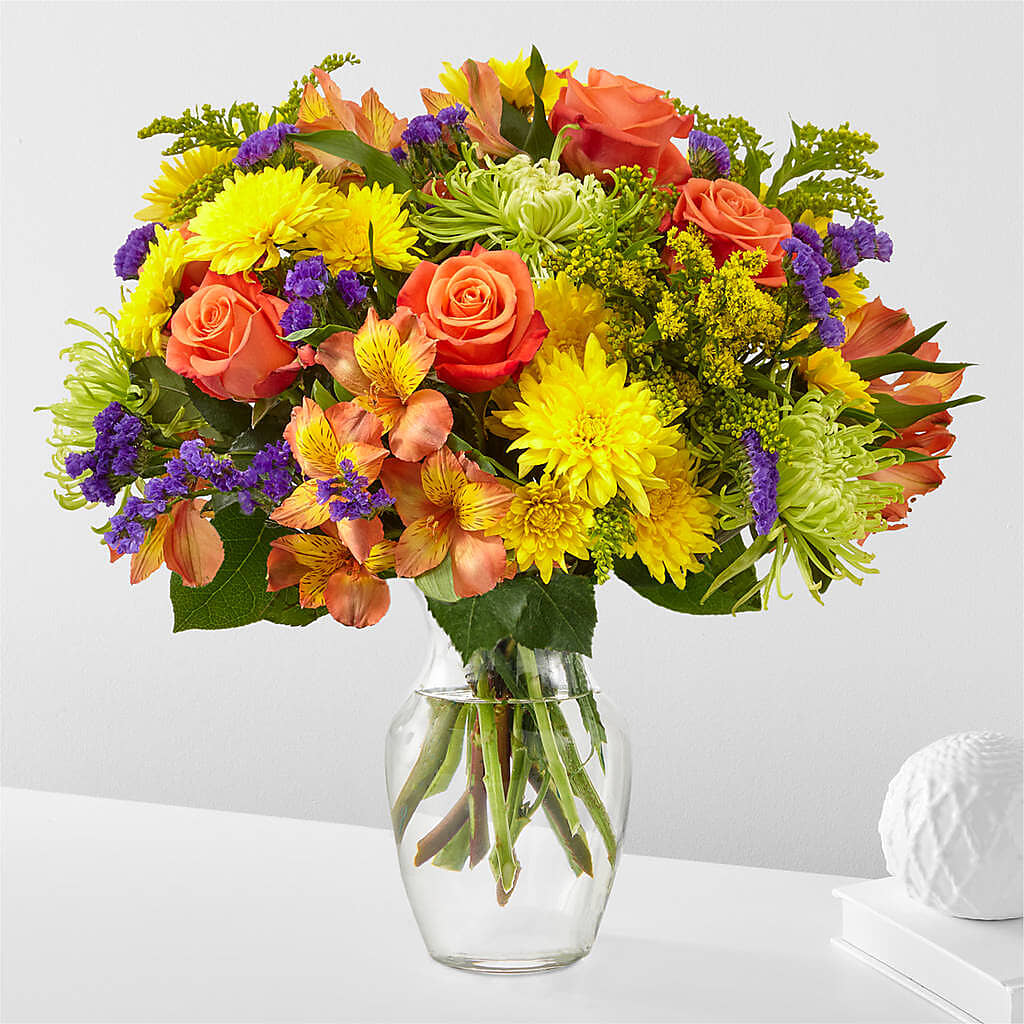 Marmalade Skies Bouquet – SHIRLEY'S FLOWERS & SWEETS, Nashua NH