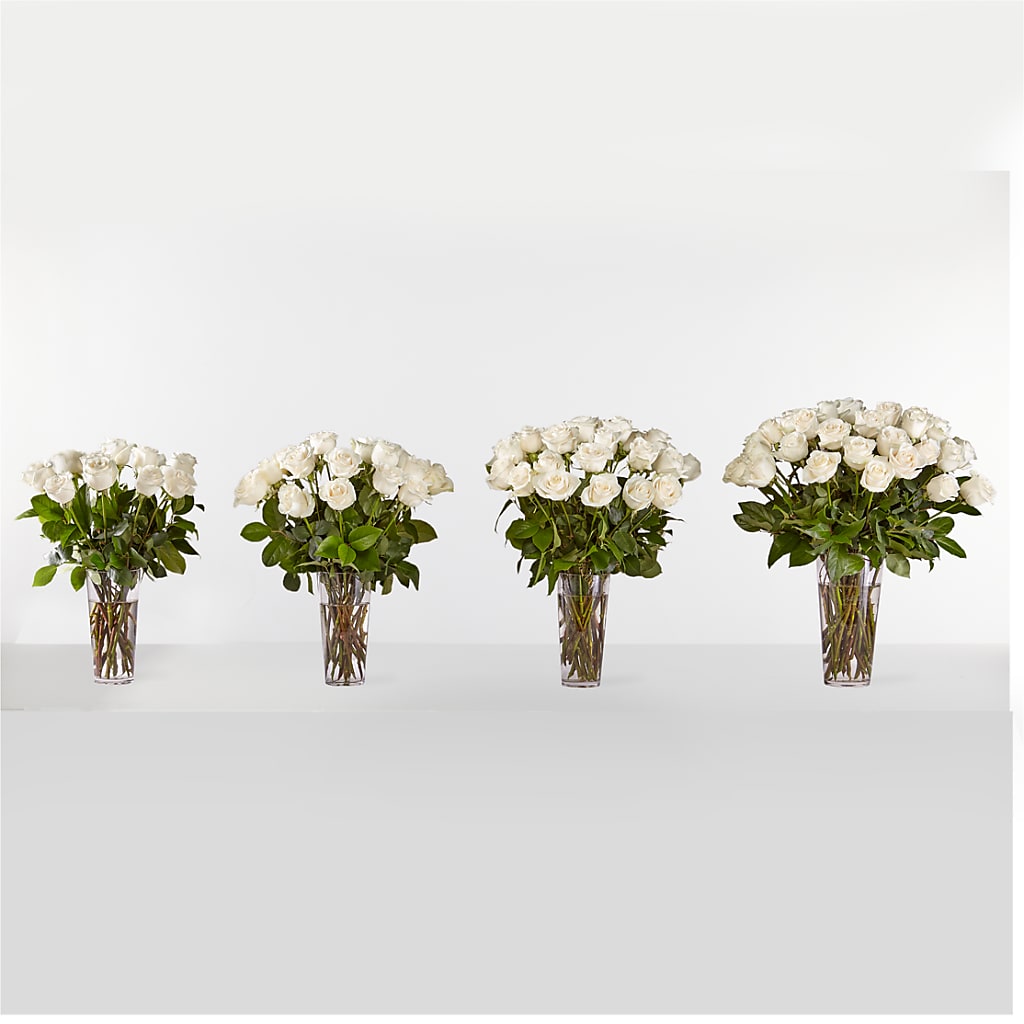 Long Stem White Rose Bouquet – SHIRLEY'S FLOWERS & SWEETS, Nashua NH