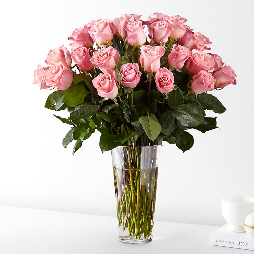 Long Stem Pink Rose Bouquet – SHIRLEY'S FLOWERS & SWEETS, Nashua NH