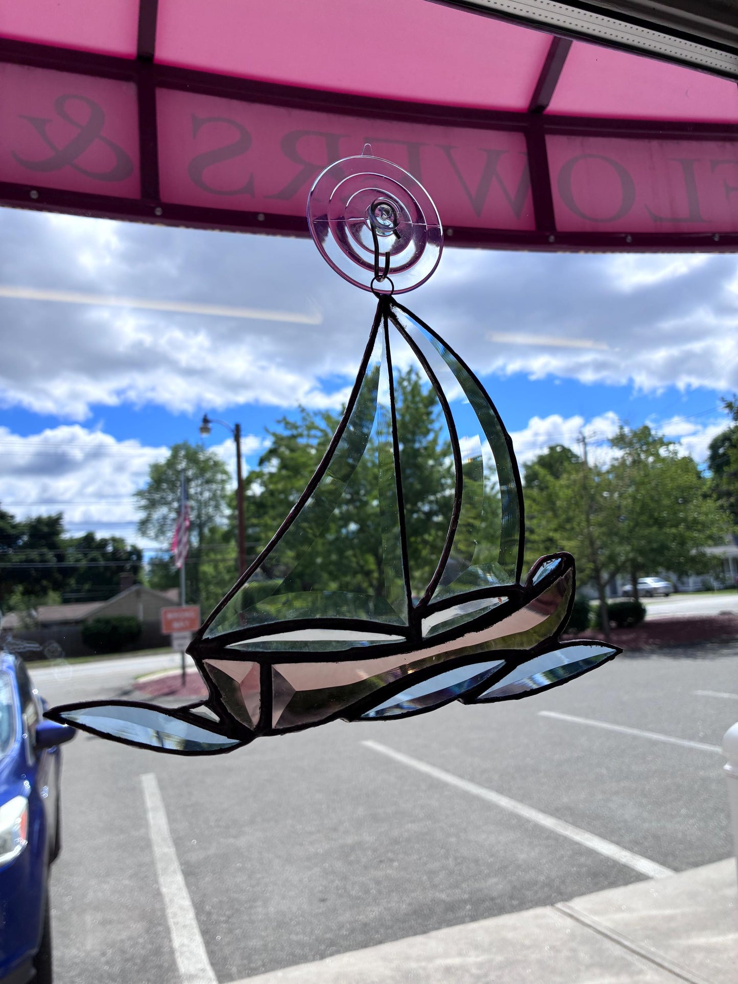 Stained Glass Sailboat Large – SHIRLEY'S FLOWERS & SWEETS, Nashua NH