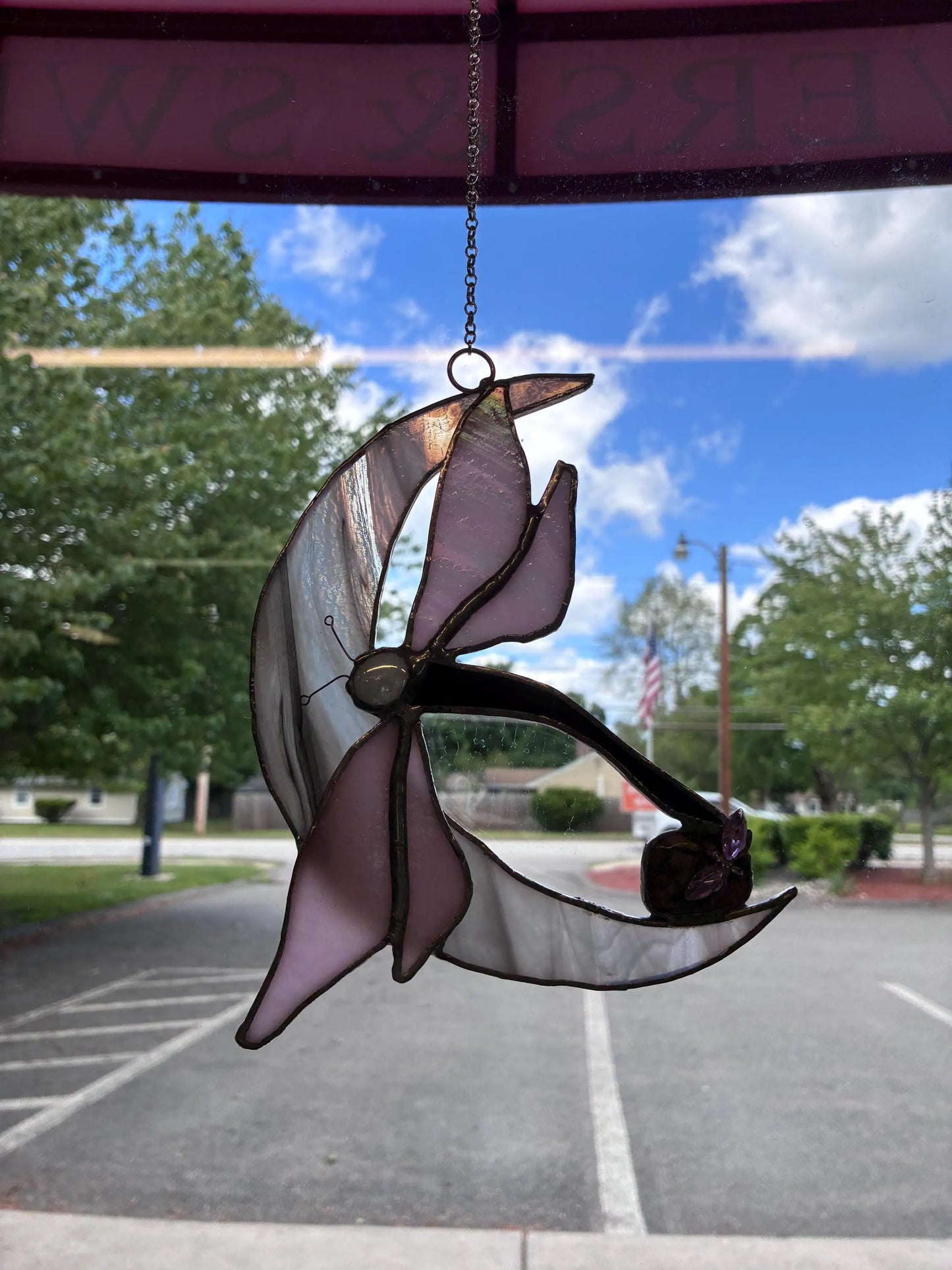 Stained Glass Pink Dragonfly – SHIRLEY'S FLOWERS & SWEETS, Nashua NH