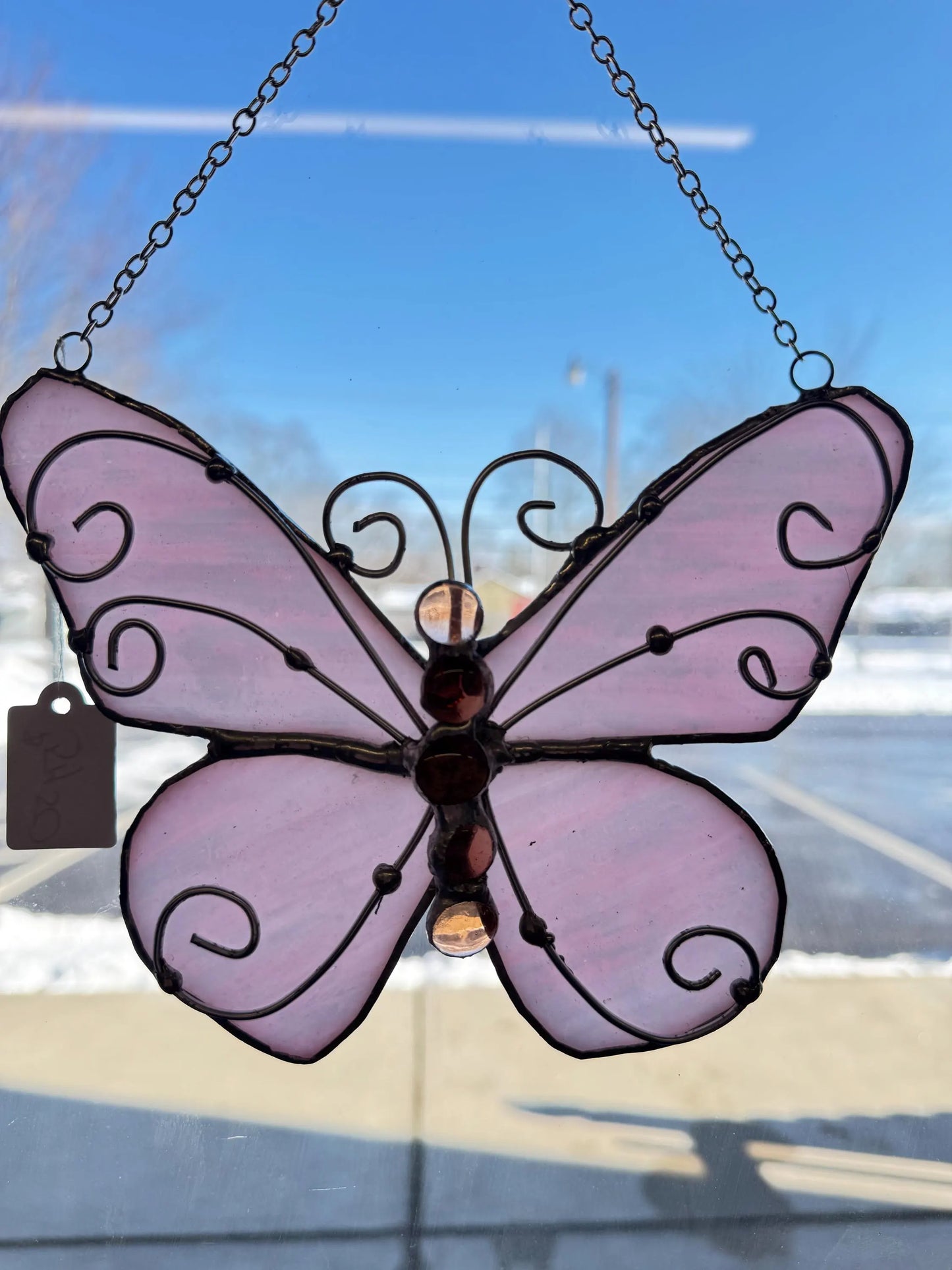 Stained Glass Purple Butterfly – SHIRLEY'S FLOWERS & SWEETS, Nashua NH
