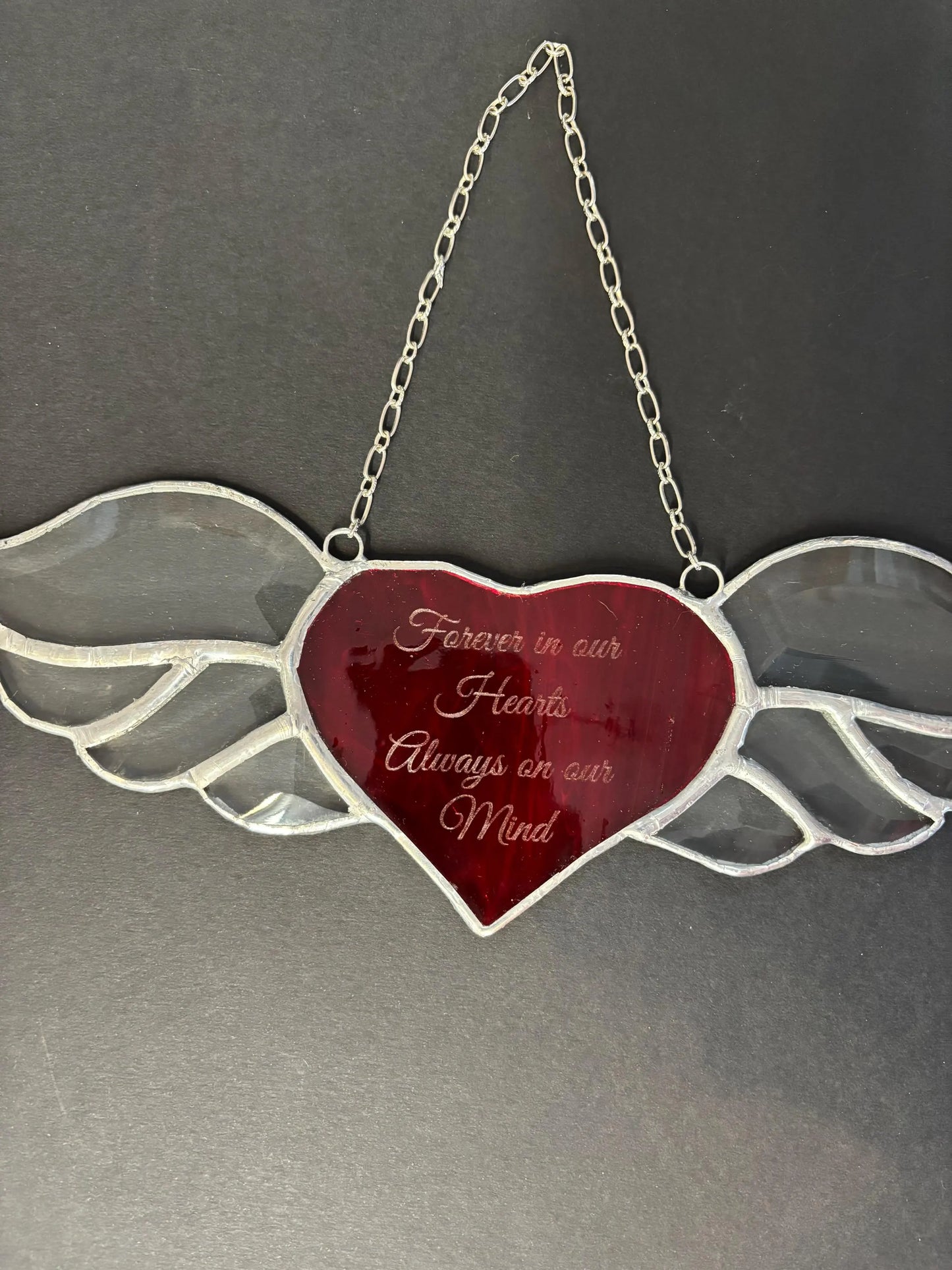 Stained Glass Memorial Heart