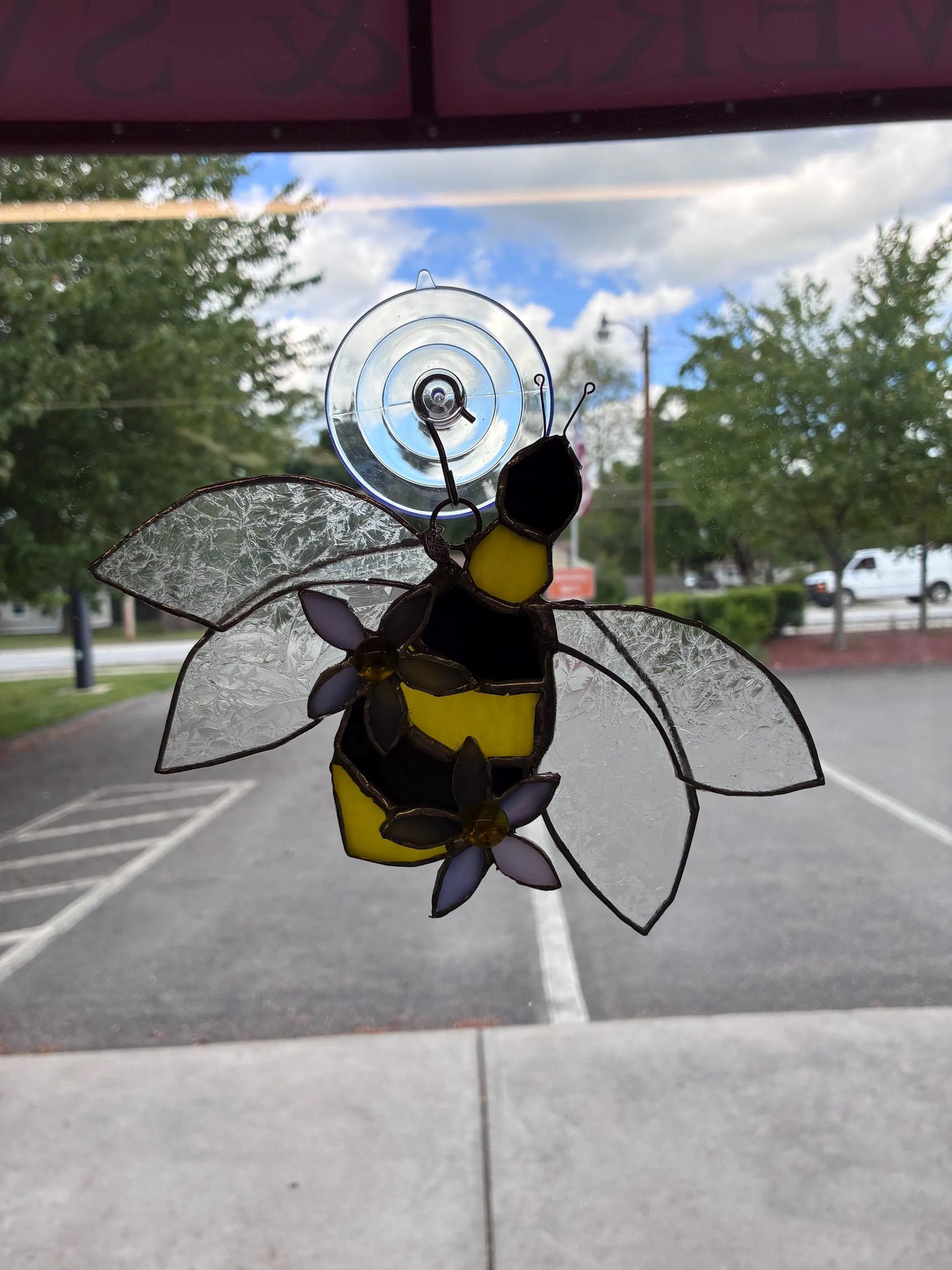 Whimsical Bee Stained Glass