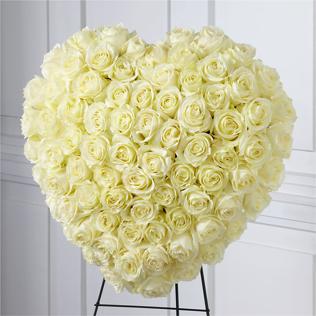 Elegant Remembrance Standing Heart – SHIRLEY'S FLOWERS & SWEETS, Nashua NH