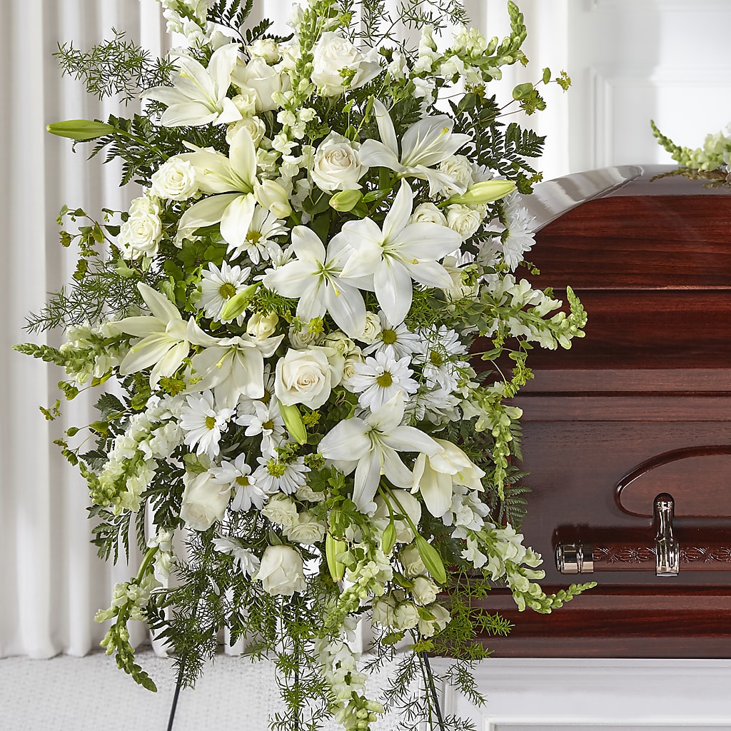 Loving Thoughts Standing Spray – SHIRLEY'S FLOWERS & SWEETS, Nashua NH