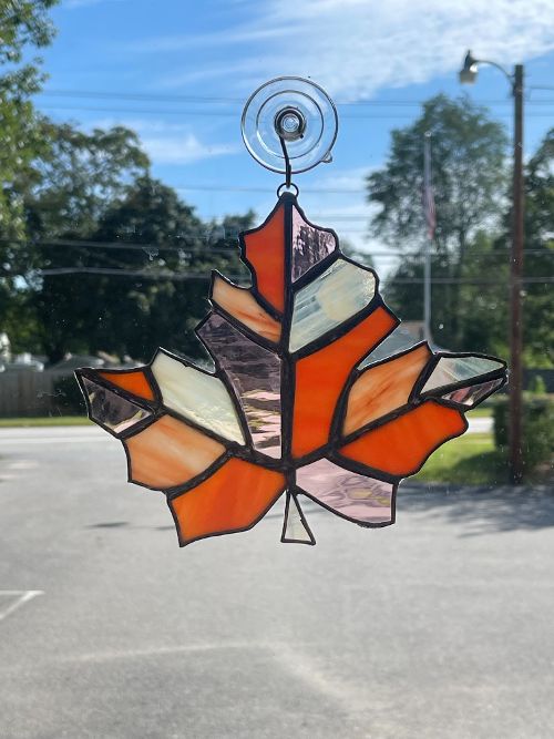 Stained Glass Fall Leaf