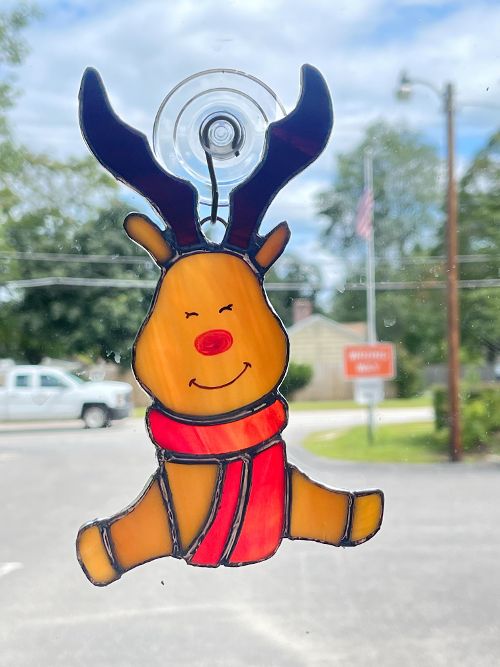 Stained Glass Reindeer – SHIRLEY'S FLOWERS & SWEETS, Nashua NH