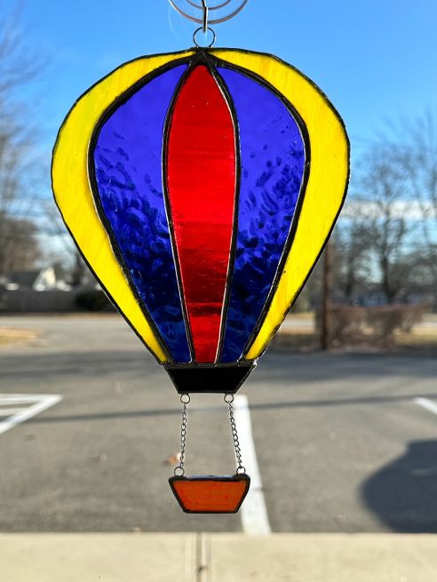 Stained Glass Hot Air Balloon – SHIRLEY'S FLOWERS & SWEETS, Nashua NH