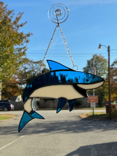 Stained Glass Shark – SHIRLEY'S FLOWERS & SWEETS, Nashua NH