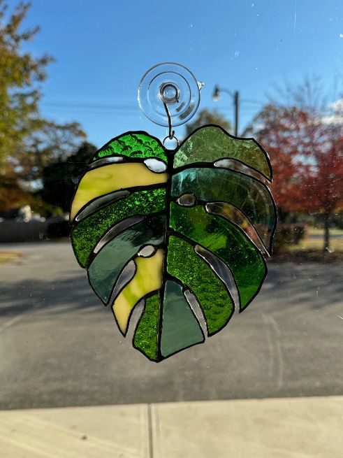 Stained Glass Monstera Leaf – SHIRLEY'S FLOWERS & SWEETS, Nashua NH