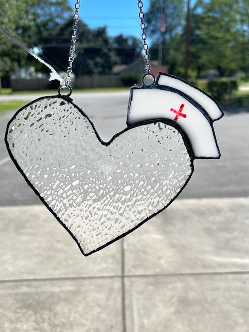 Stained Glass Nurse Hat Heart – SHIRLEY'S FLOWERS & SWEETS, Nashua NH