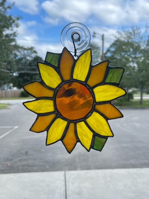 Stained Glass Sunflower – SHIRLEY'S FLOWERS & SWEETS, Nashua NH