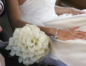 All White Calla Bouquet