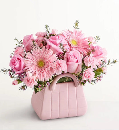 Pretty in Pink Purse – SHIRLEY'S FLOWERS & SWEETS, Nashua NH
