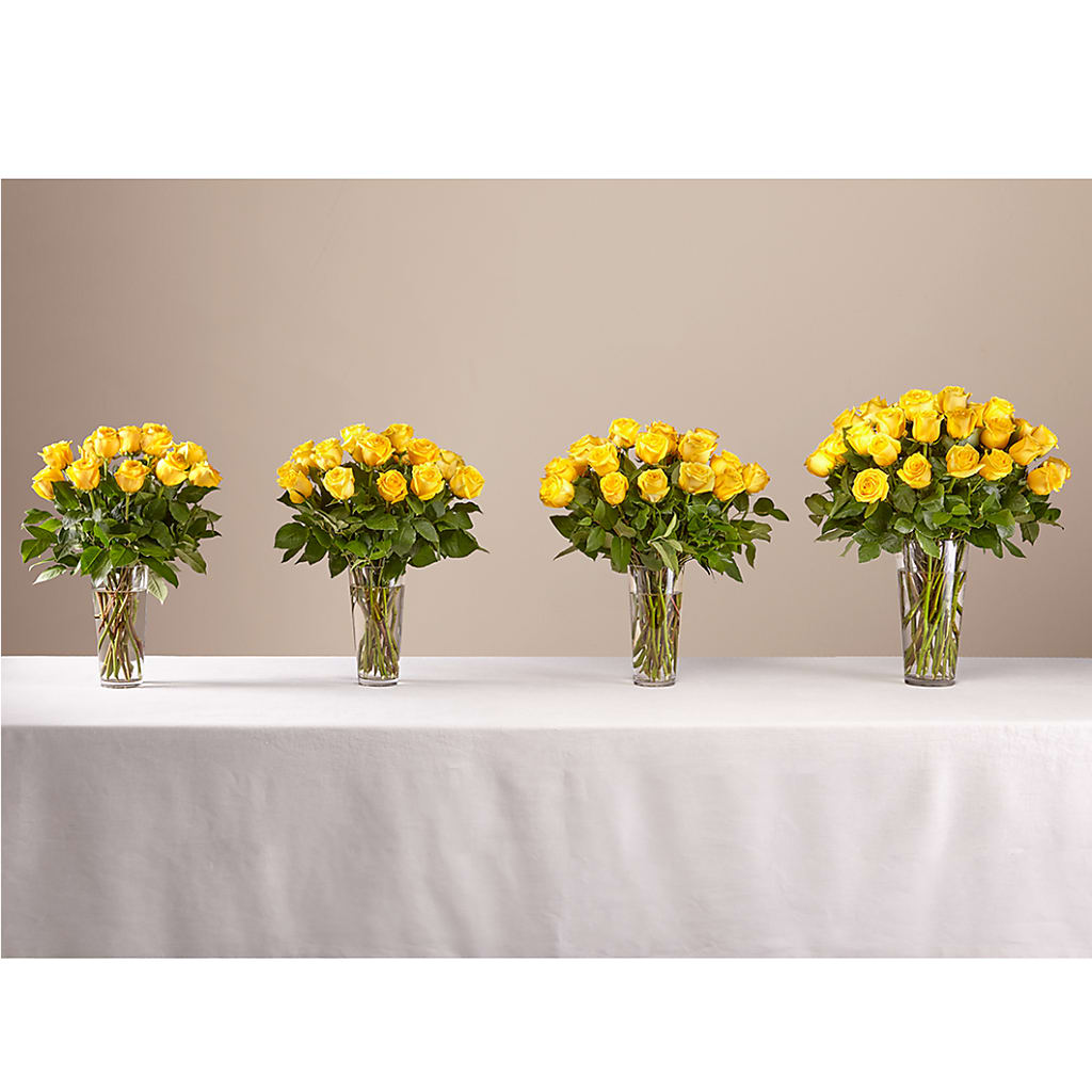 Long Stem Yellow Rose Bouquet – SHIRLEY'S FLOWERS & SWEETS, Nashua NH