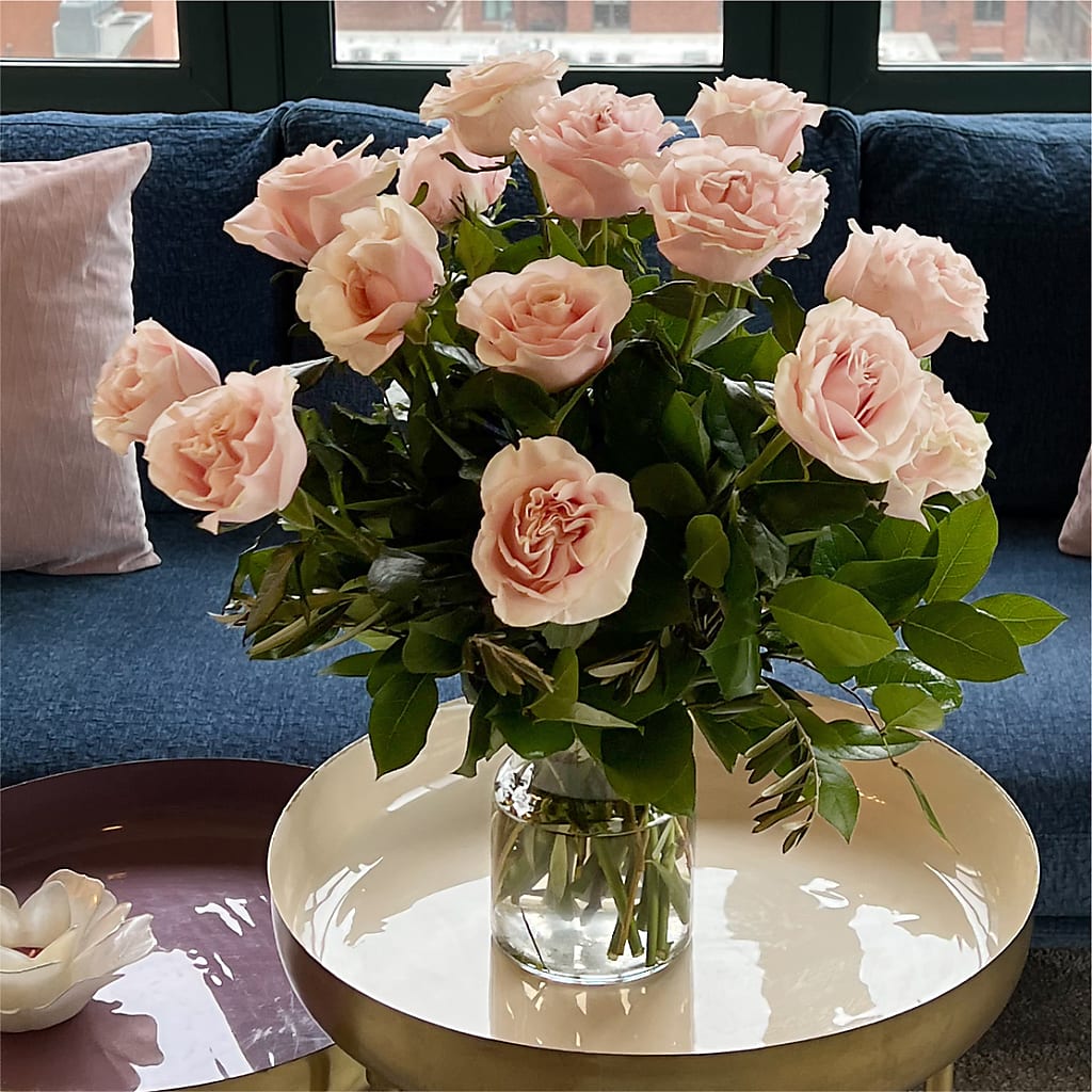 Long Stem Pink Rose Bouquet – SHIRLEY'S FLOWERS & SWEETS, Nashua NH