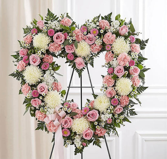 Pink and White Open Heart Tribute