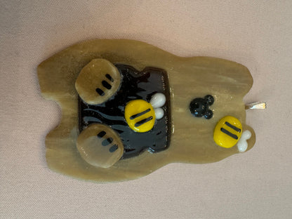 Fused Glass Honey Bear Ornament – SHIRLEY'S FLOWERS & SWEETS, Nashua NH