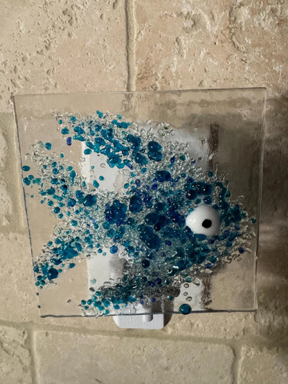 Fused Glass Blue FIsh Night Light – SHIRLEY'S FLOWERS & SWEETS, Nashua NH