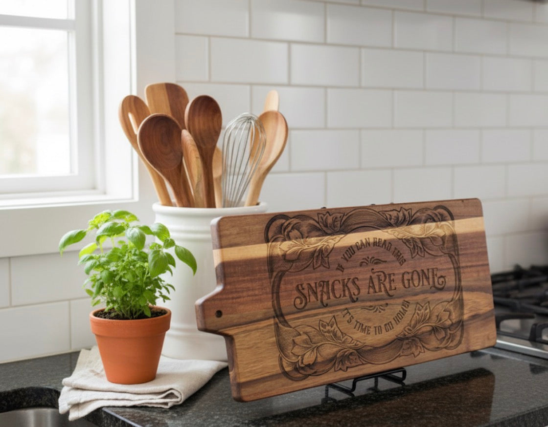 Snacks Are Gone Cutting Board