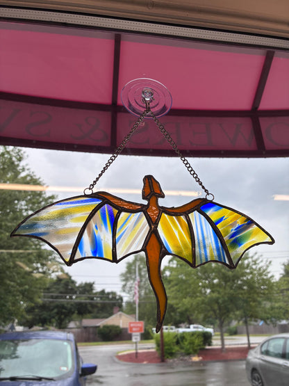 Blue/Yellow Dragon Stained Glass – SHIRLEY'S FLOWERS & SWEETS, Nashua NH