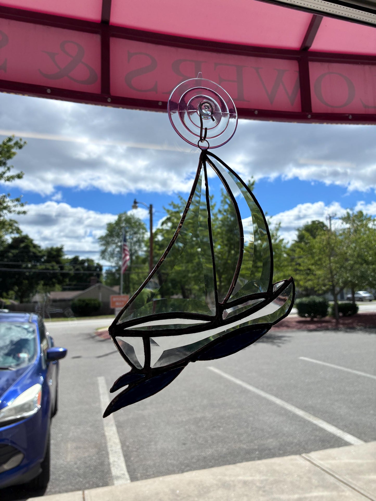 Stained Glass Sailboat Small