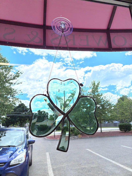 Stained Glass Shamrock Large – SHIRLEY'S FLOWERS & SWEETS, Nashua NH