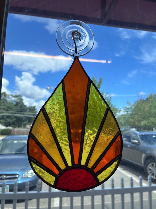 Stained Glass Abstract Sun Drop – SHIRLEY'S FLOWERS & SWEETS, Nashua NH