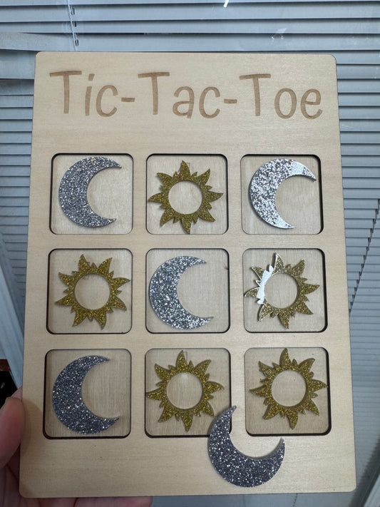 Sun/Moon Tic Tac Toe Board
