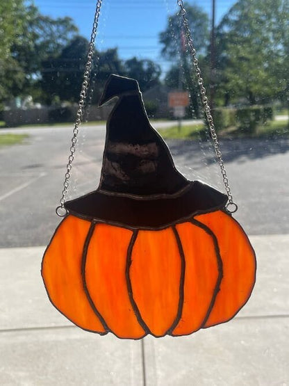 Stained Glass Witch Pumpkin – SHIRLEY'S FLOWERS & SWEETS, Nashua NH