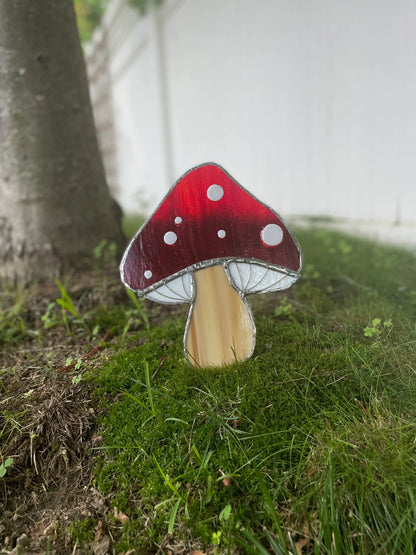 Stained Glass Mushroom Red – SHIRLEY'S FLOWERS & SWEETS, Nashua NH