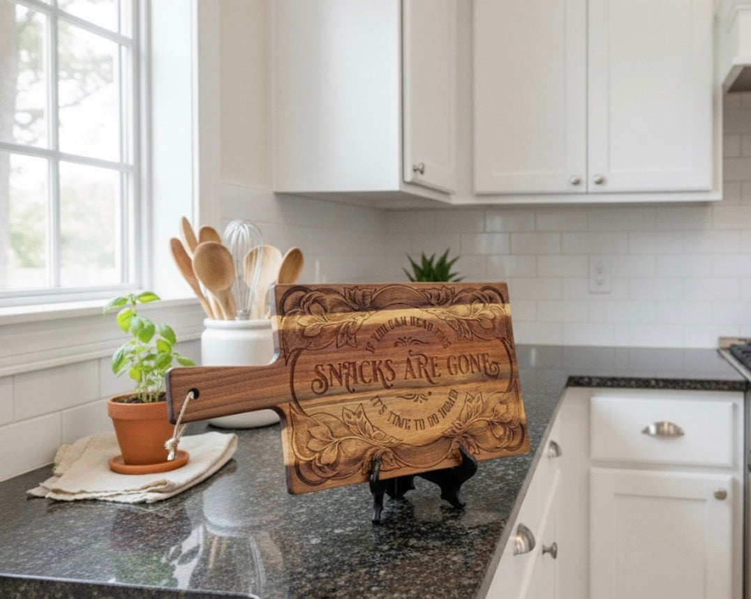 Snacks Are Gone Cutting Board