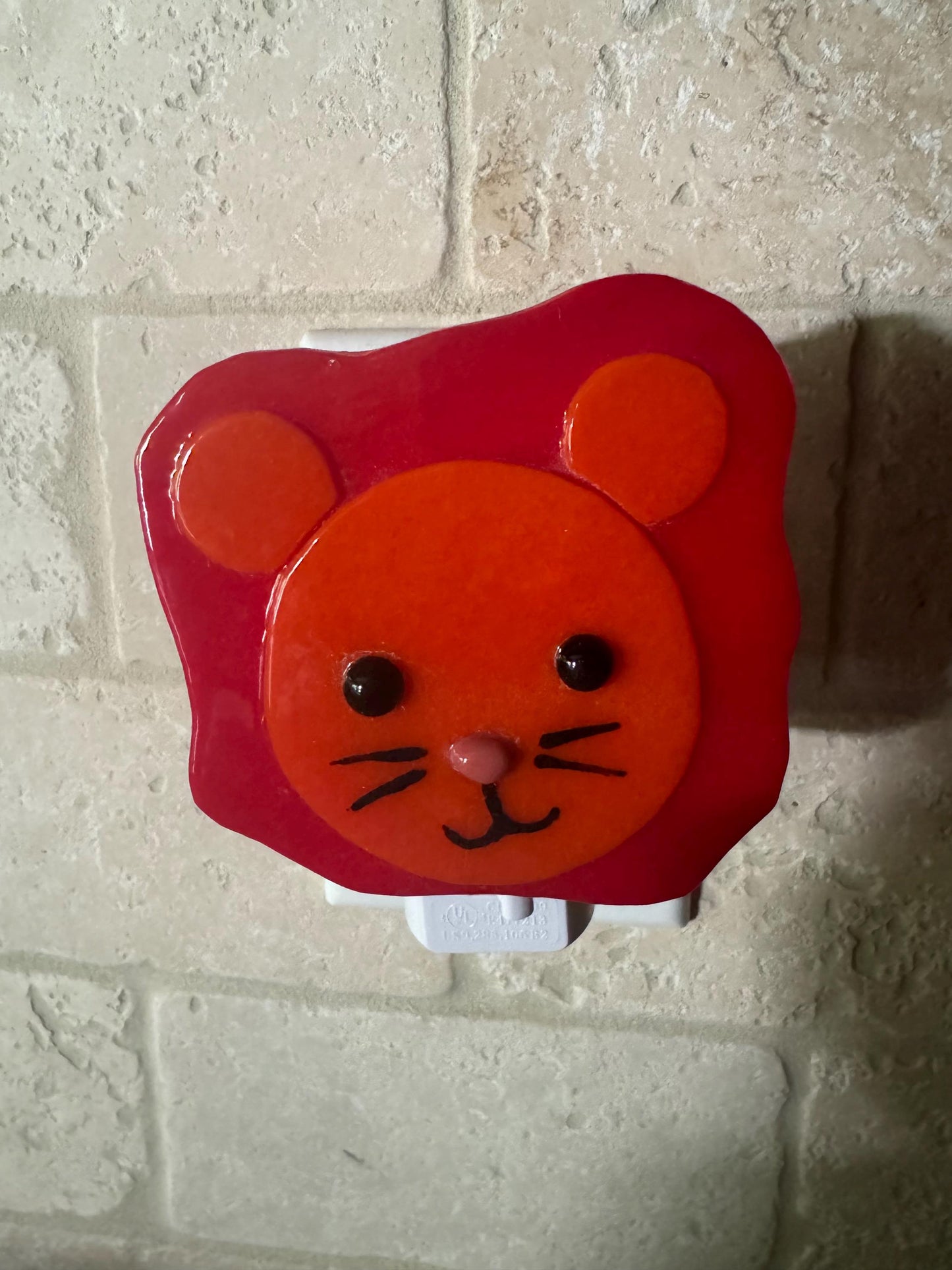 Fused Glass Lion Night Light