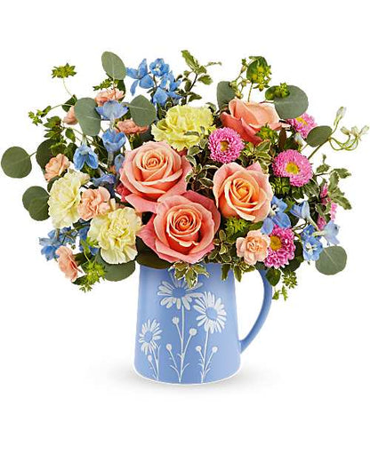 Daisy Dreams Pitcher – SHIRLEY'S FLOWERS & SWEETS, Nashua NH