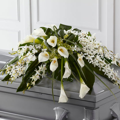 Angel Wings Casket Spray – SHIRLEY'S FLOWERS & SWEETS, Nashua NH