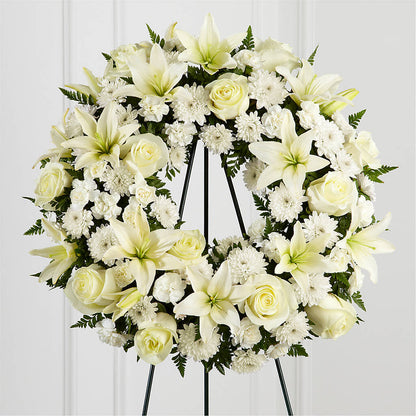 Treasured Tribute Wreath – SHIRLEY'S FLOWERS & SWEETS, Nashua NH