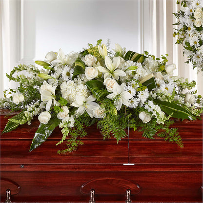 Abundance Casket Spray – SHIRLEY'S FLOWERS & SWEETS, Nashua NH