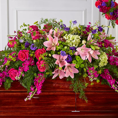 Radiant Tribute Casket Spray – SHIRLEY'S FLOWERS & SWEETS, Nashua NH