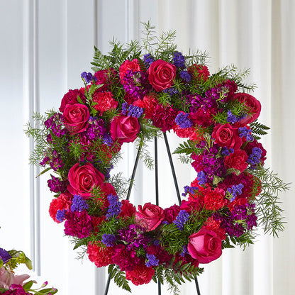 Calming Colors Wreath – SHIRLEY'S FLOWERS & SWEETS, Nashua NH