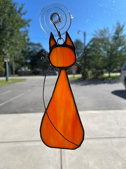 Stained Glass Orange Cat – SHIRLEY'S FLOWERS & SWEETS, Nashua NH