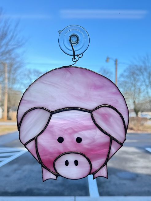 Stained Glass Pig