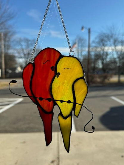Stained Glass Love Birds – SHIRLEY'S FLOWERS & SWEETS, Nashua NH