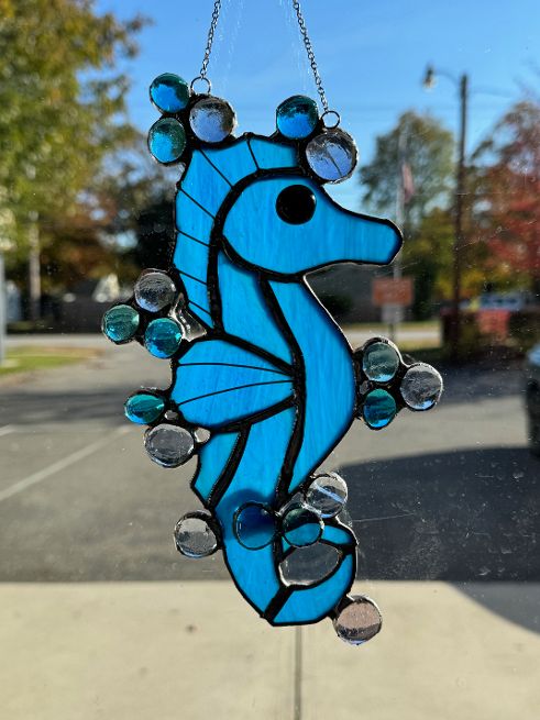 Stained Glass Sea Horse