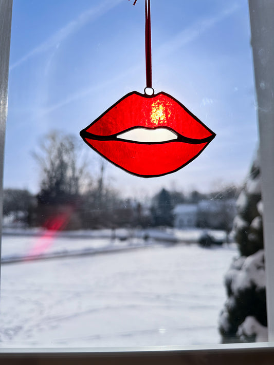 Stained Glass Red Lips