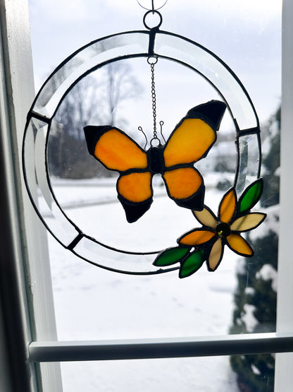 Stained Glass Floating Butterfly – SHIRLEY'S FLOWERS & SWEETS, Nashua NH