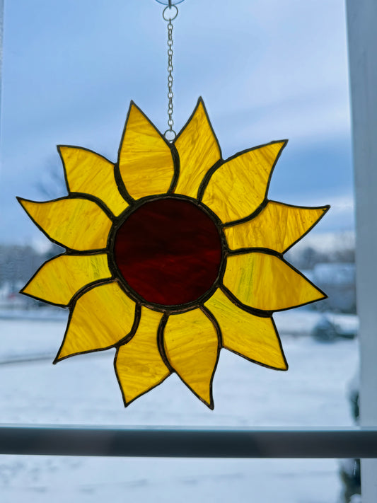 Stained Glass Sunflower