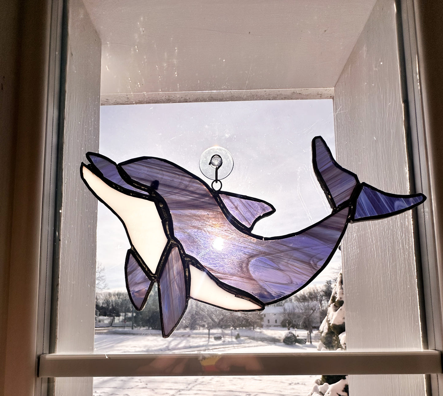 Stained Glass Dolphin